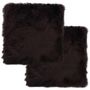 Voir la diapositive 1 : VIDAXL Coussins de chaise lot de 2 Marron Peau de mouton veritable