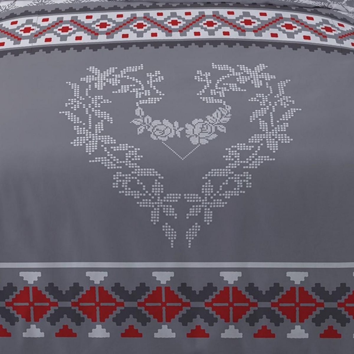 Dourev Housse de couette Flanelle 140x200 SIGALE + 1 taie