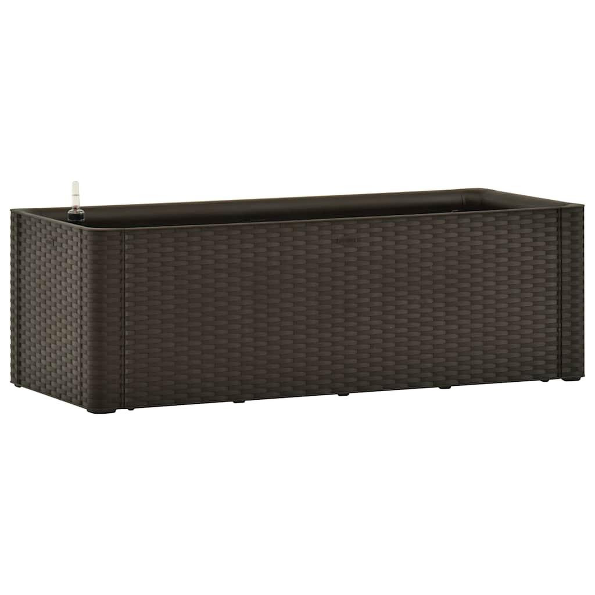 VIDAXL Lit sureleve de jardin avec systeme d'arrosage moka 100x43x33cm