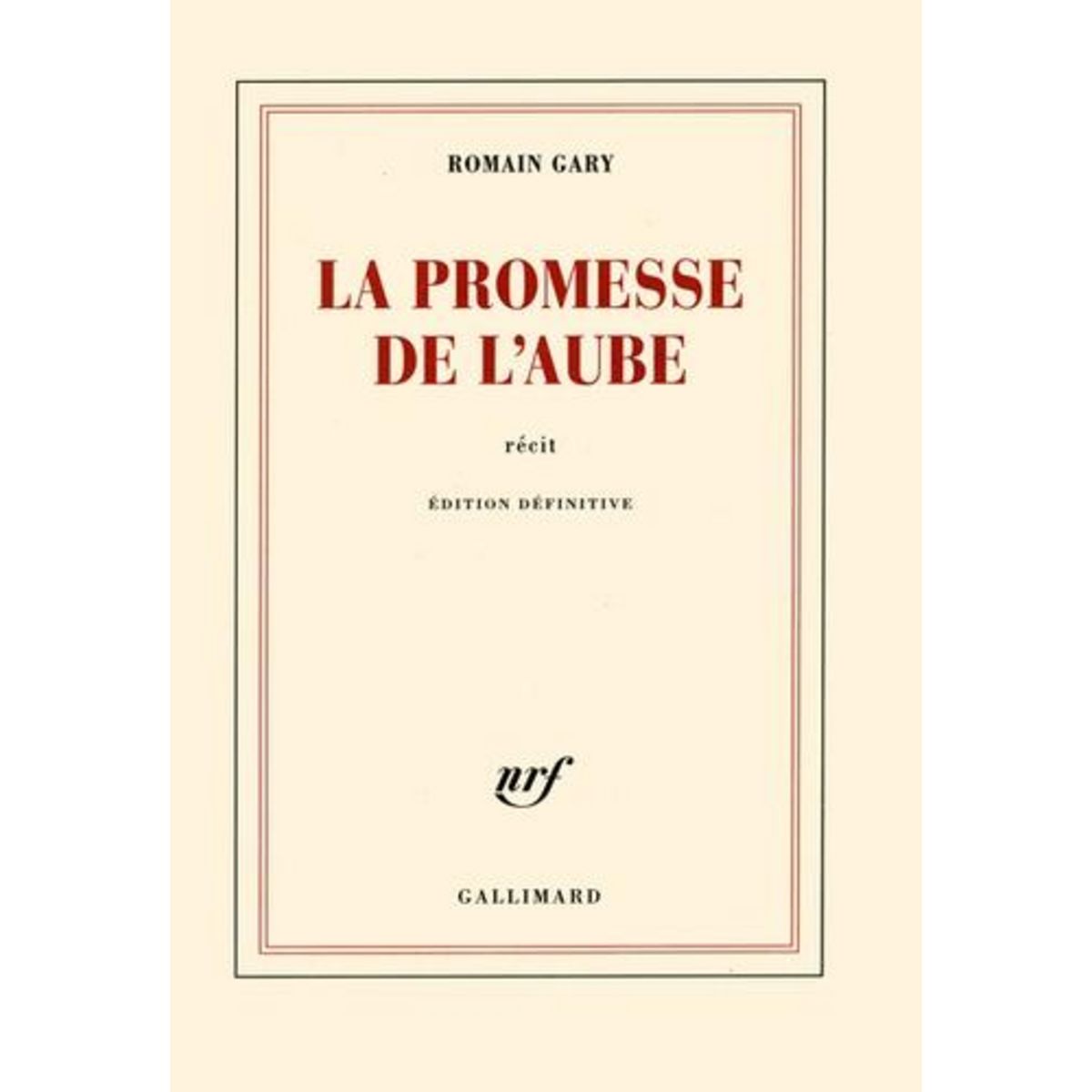 LA PROMESSE DE L'AUBE, Gary Romain