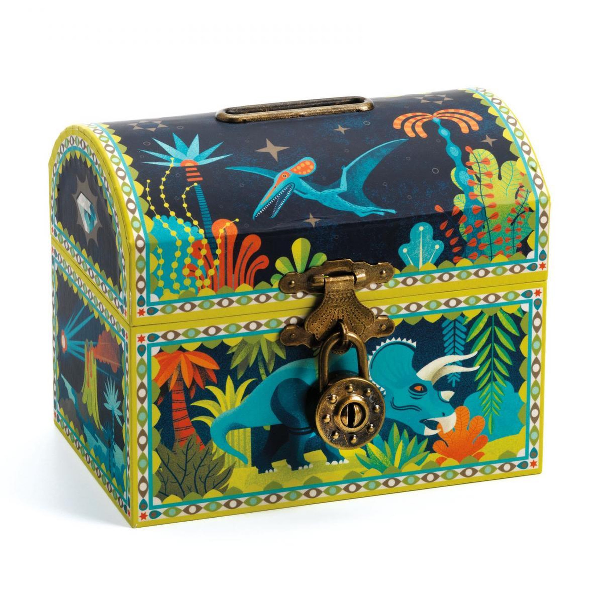 Djeco Tirelire coffre fort Dinosaure