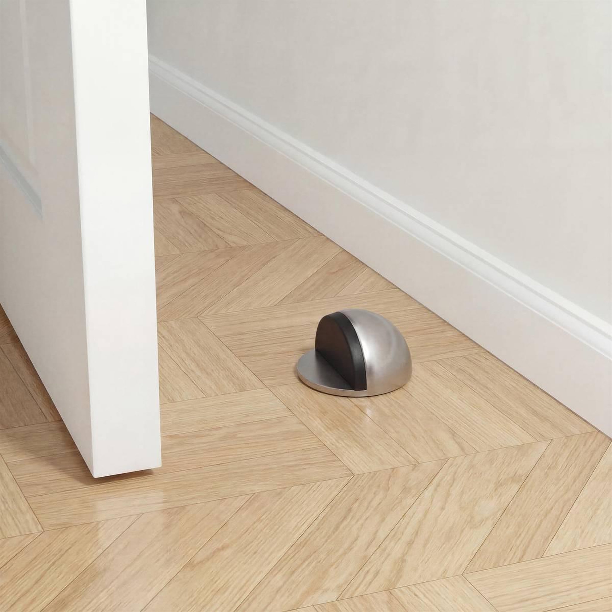 Voir la diapositive 2 : FIVE Lot de 4 Stop-Portes Adhésifs  Fixo  4cm Argent