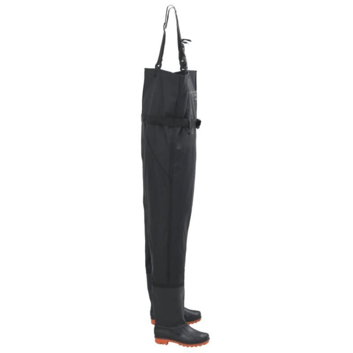 VIDAXL Cuissardes avec bottes et ceinture noir taille 39