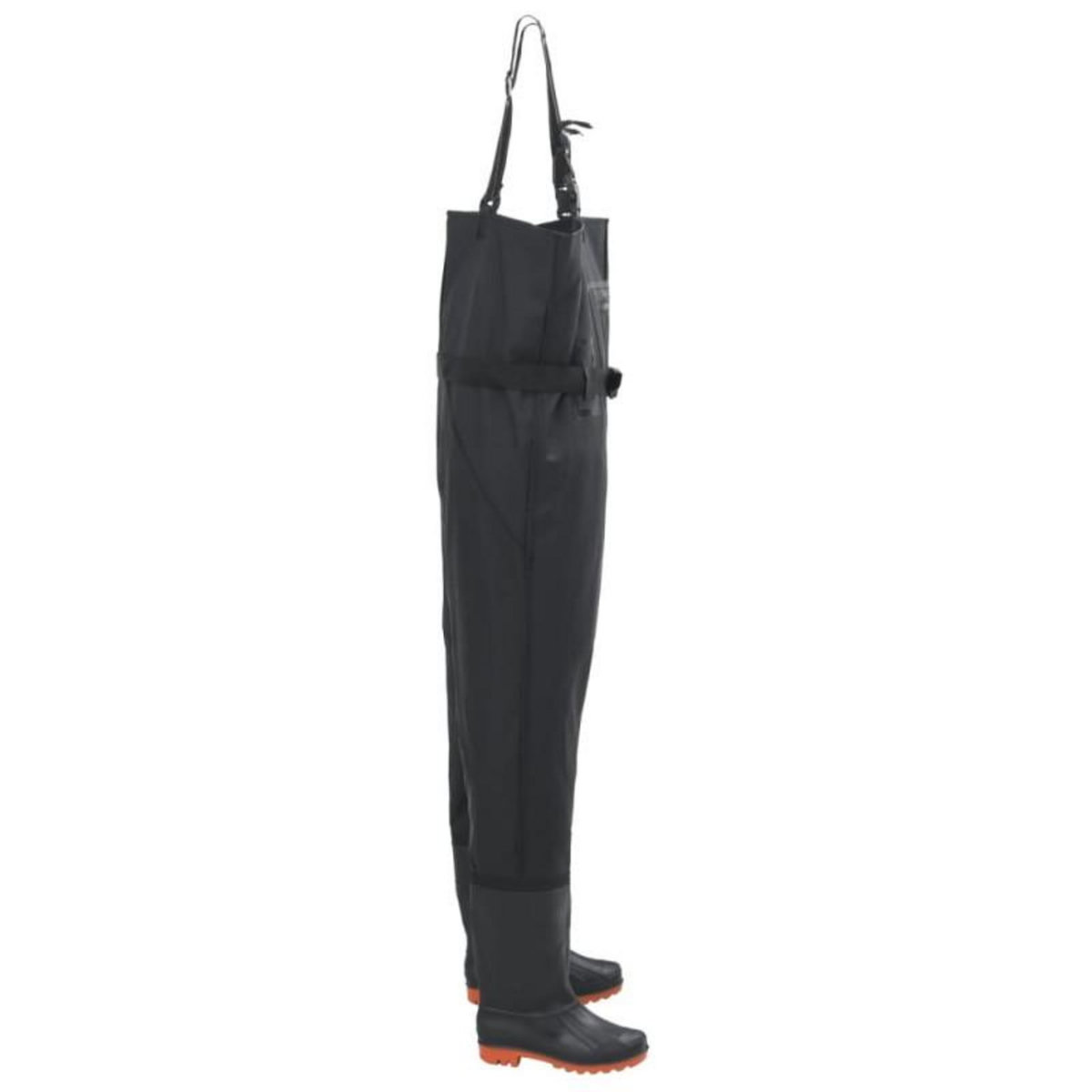 VIDAXL Cuissardes avec bottes et ceinture noir taille 39