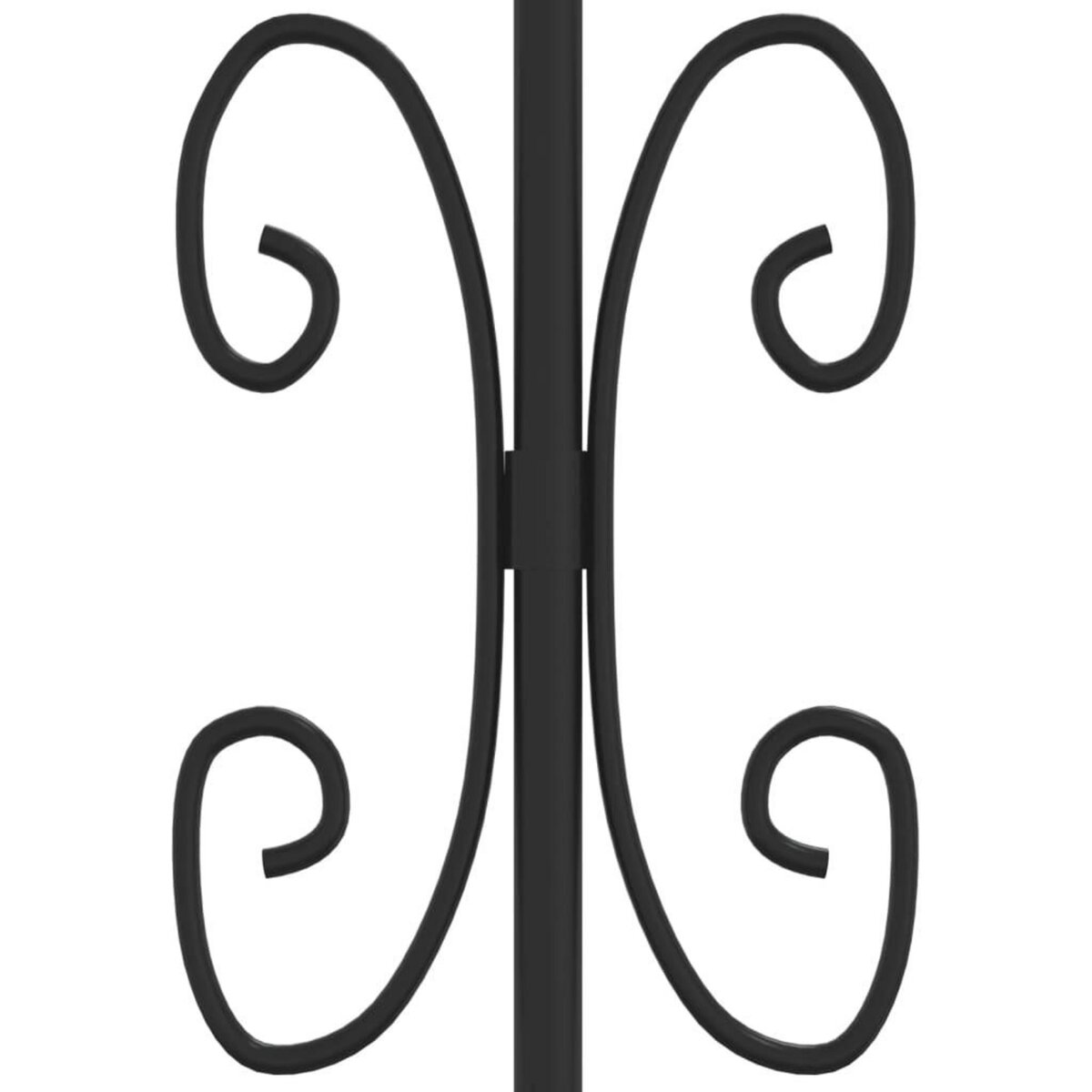 VIDAXL Portail et sommet de lance Noir 103x200 cm Acier enduit poudre