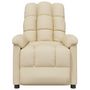 Voir la diapositive 3 : VIDAXL Fauteuil inclinable Creme Tissu