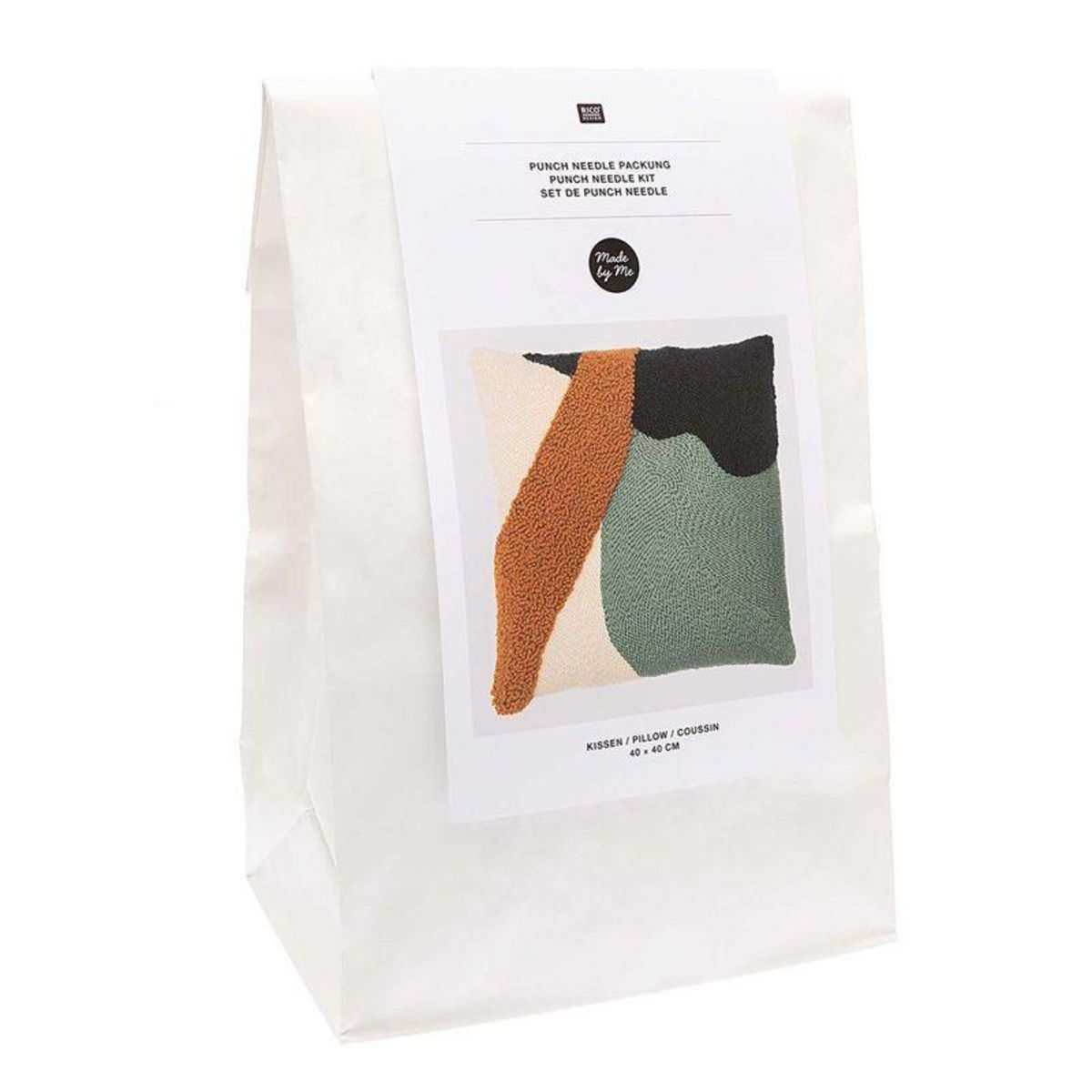RICO DESIGN Kit punch needle - Coussin vert