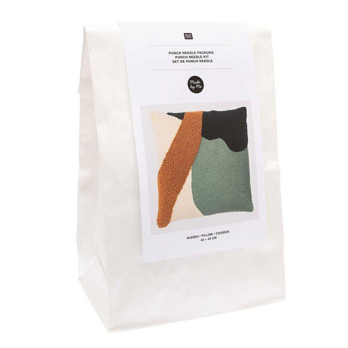 RICO DESIGN Kit punch needle - Coussin vert
