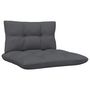 Voir la diapositive 5 : VIDAXL Salon de jardin 4 pcs avec coussins anthracite Bois de pin