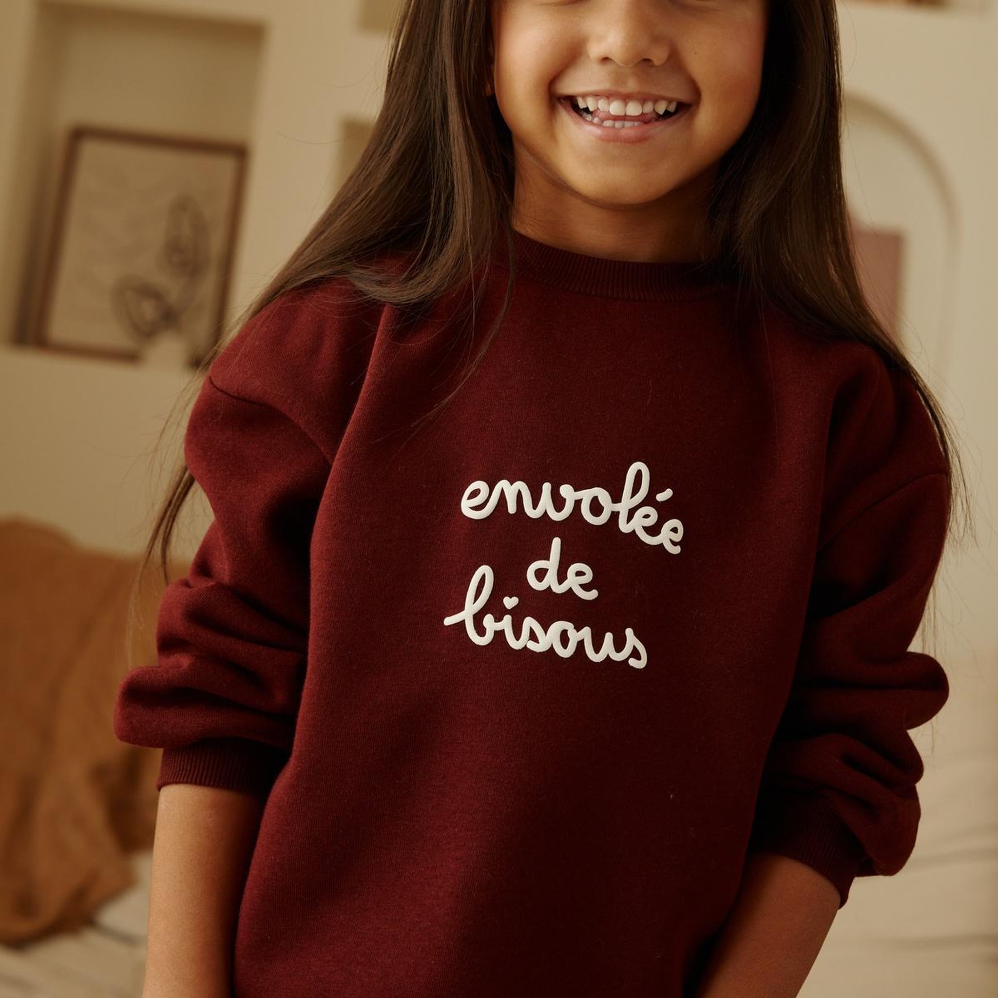 Voir la diapositive 4 : PETIT BEGUIN Sweat en molleton Violette