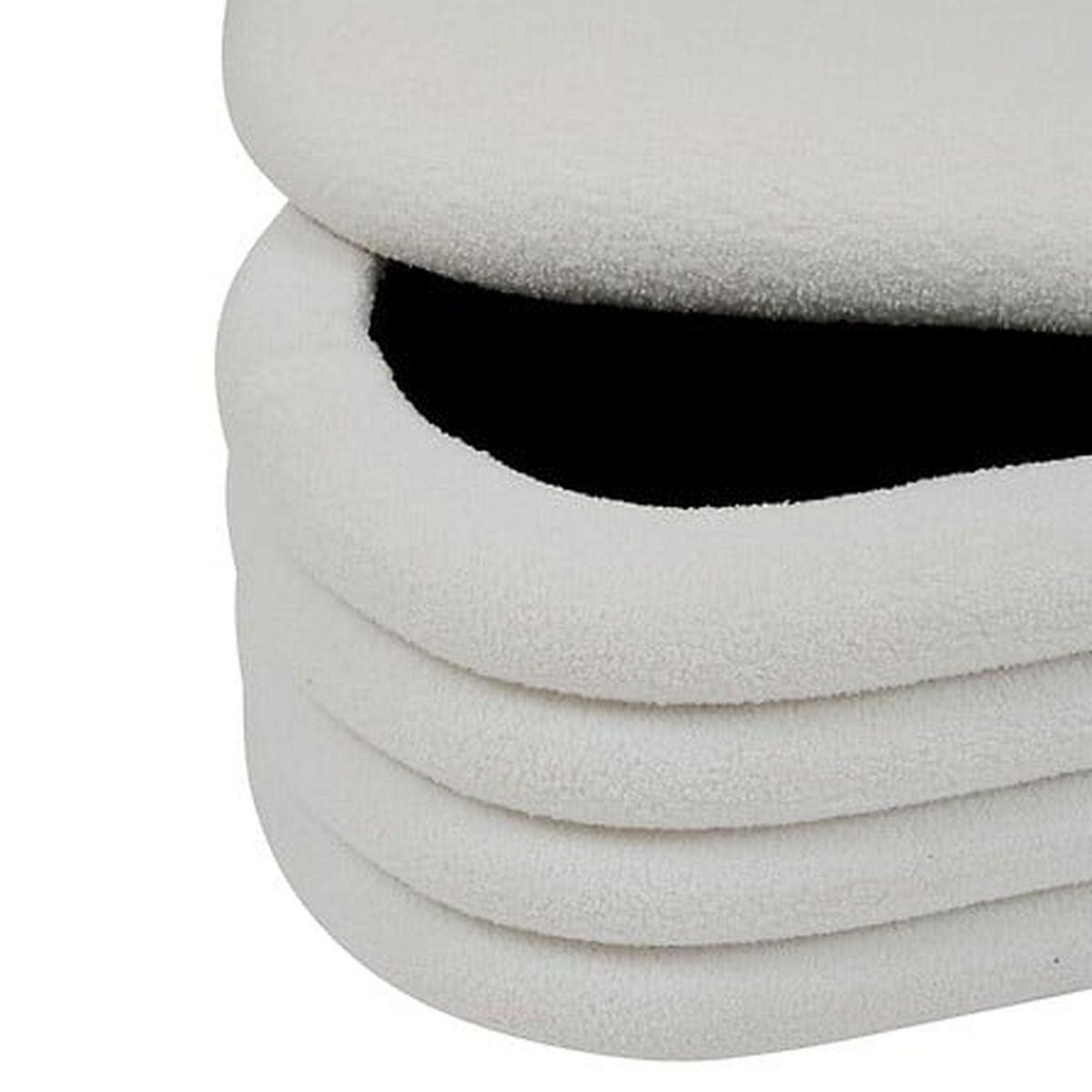 ATMOSPHERA Banc coffre en bouclette GIULIA - Blanc