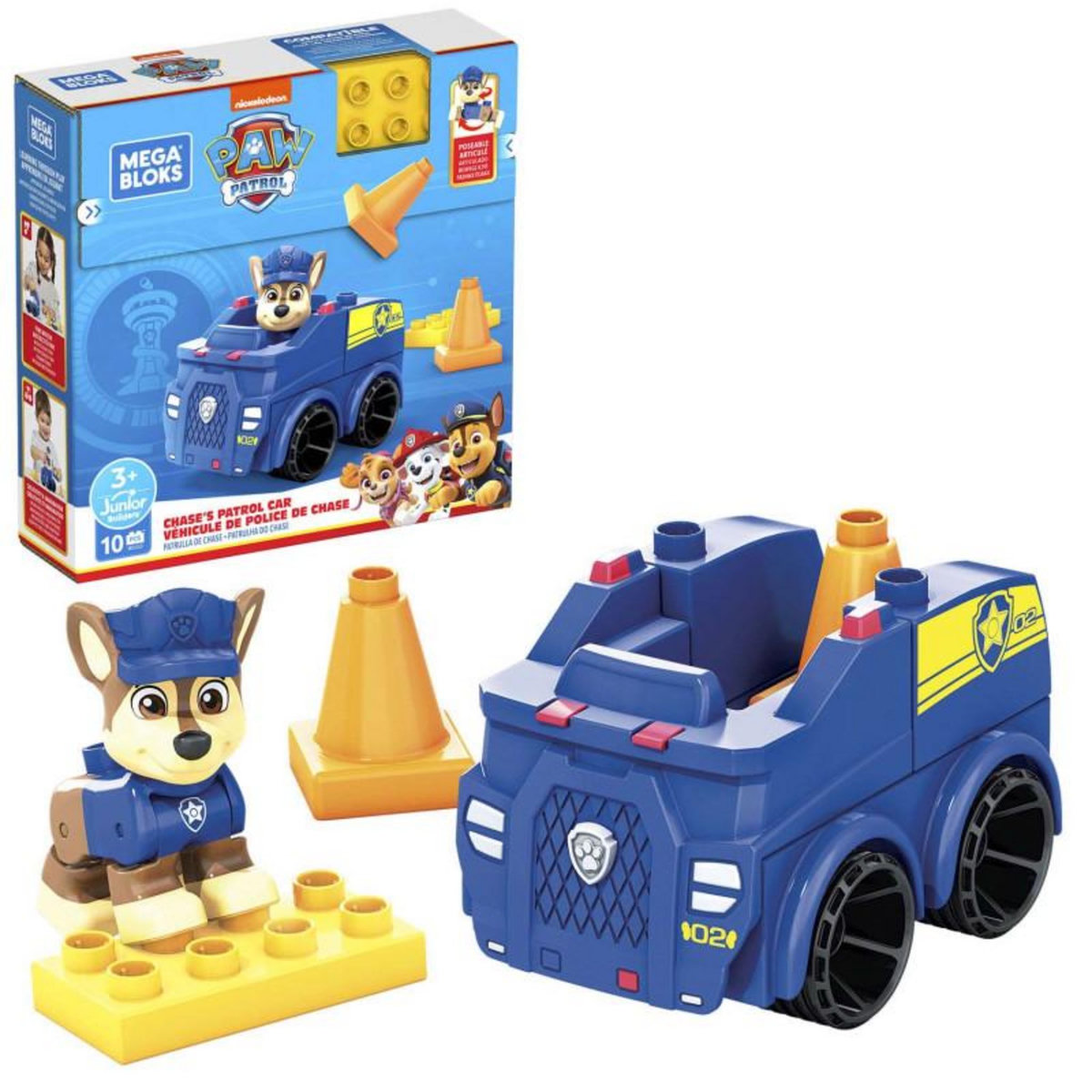 MATTEL Mattel - Mega Bloks Paw Patrol Chase's Patrol Car HDJ33