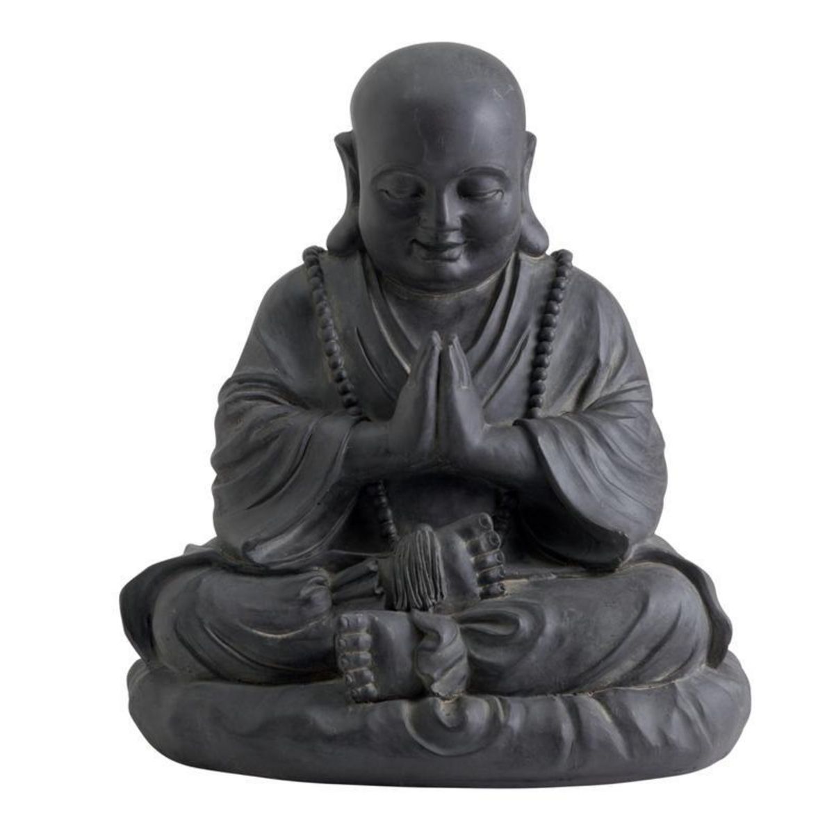 Nortene Statue décorative HAPPY BUDDHA en fibre de verre et argile - 53 cm