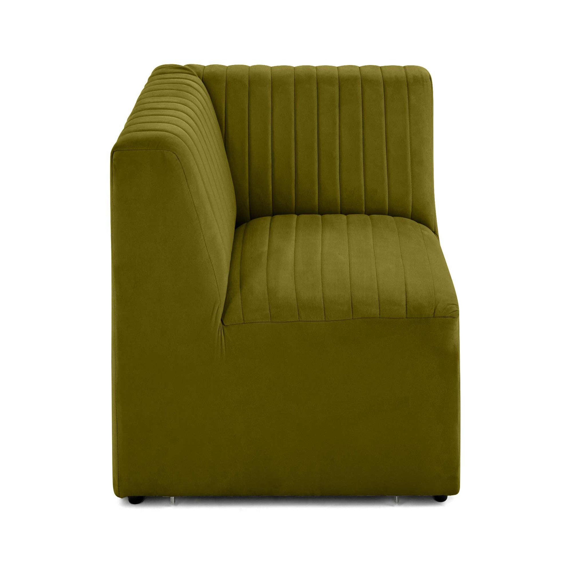 Voir la diapositive 3 : LISA DESIGN Nova - module d'assise d'angle réversible - en velours