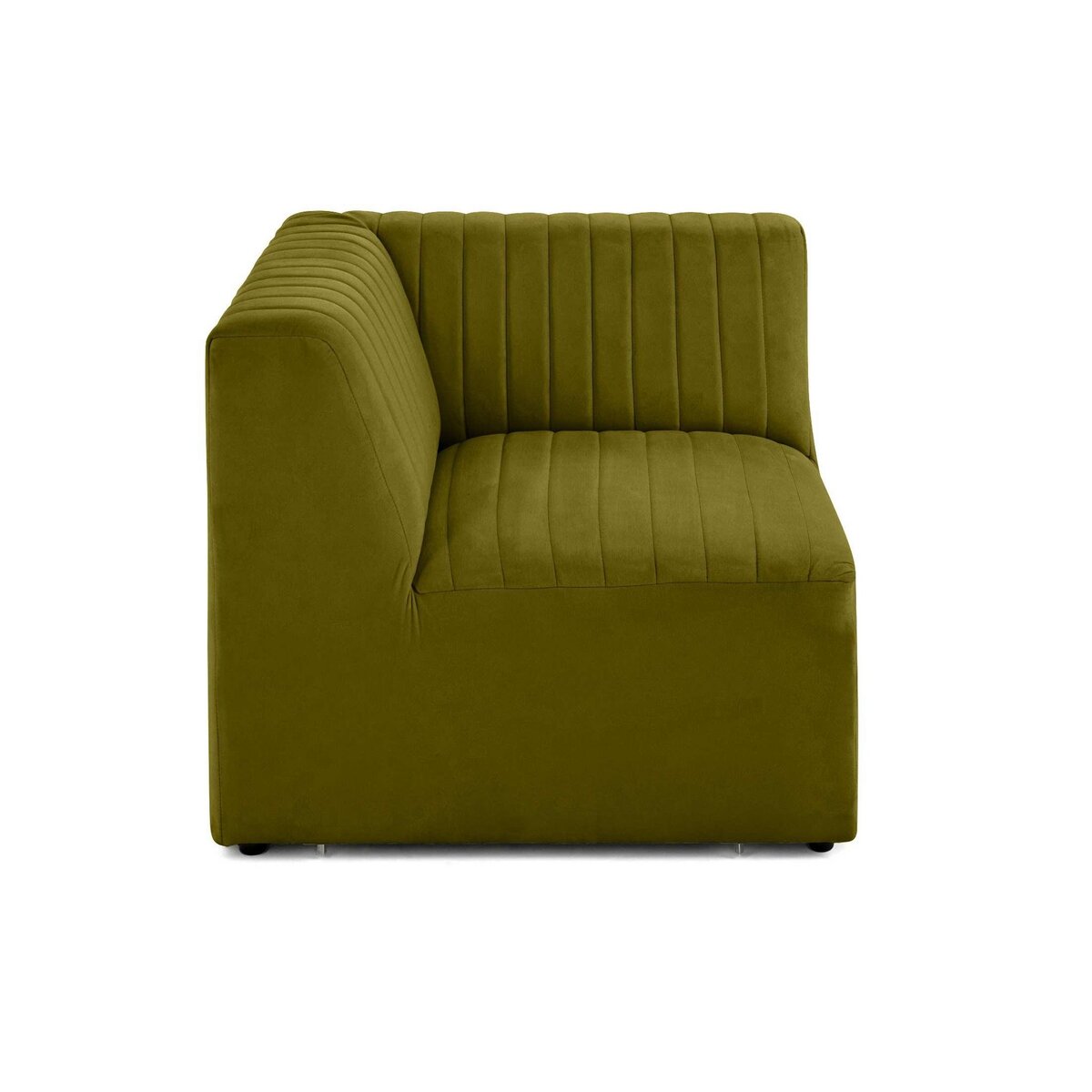 LISA DESIGN Nova - module d'assise d'angle réversible - en velours