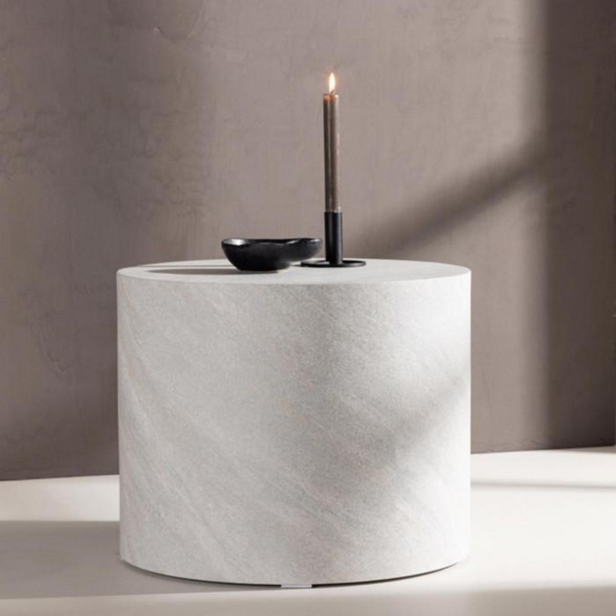 Paris Prix Table d'Appoint Ronde  York  50cm Gris