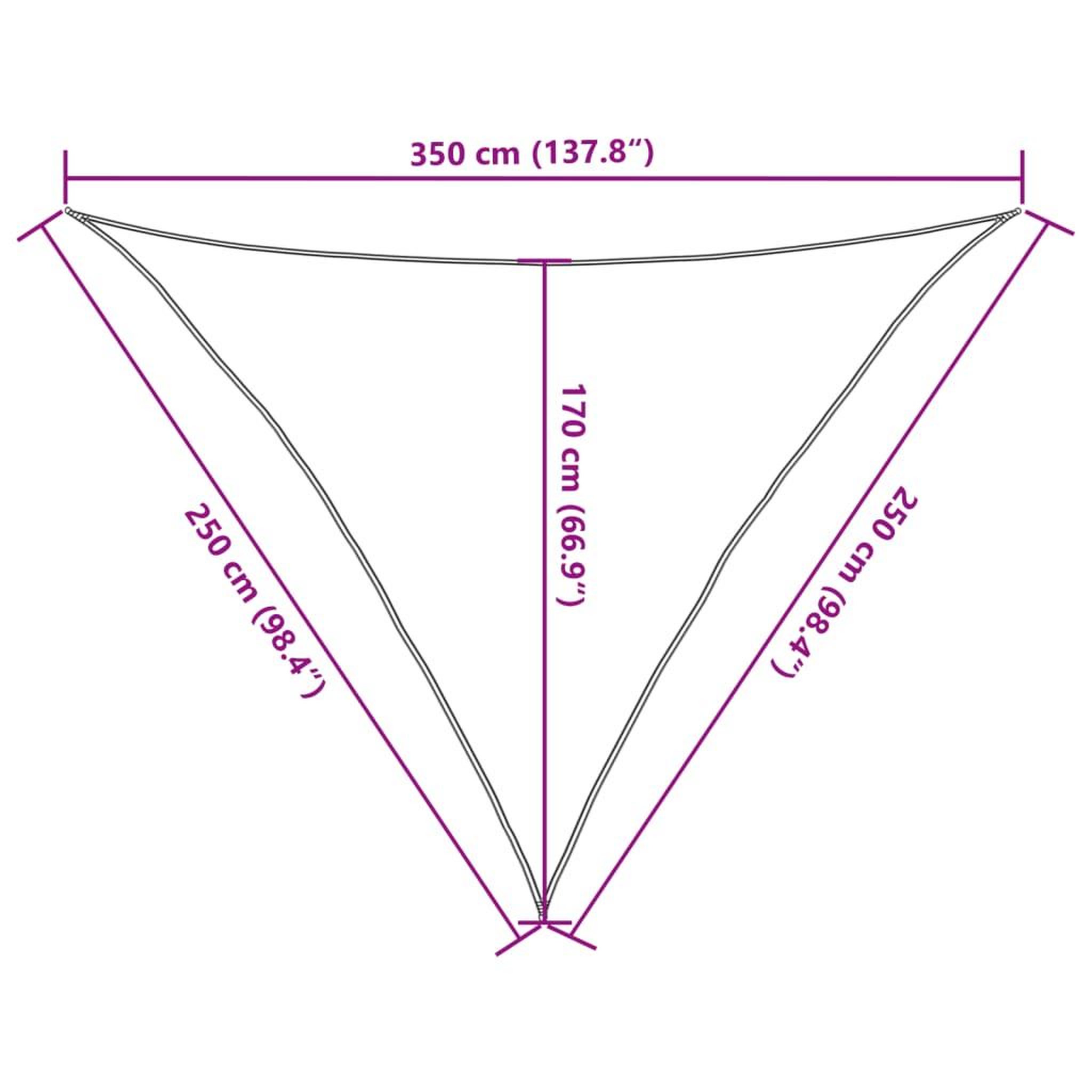 Voir la diapositive 6 : VIDAXL Voile d'ombrage 160 g/m^2 Blanc 2,5x2,5x3,5 m PEHD