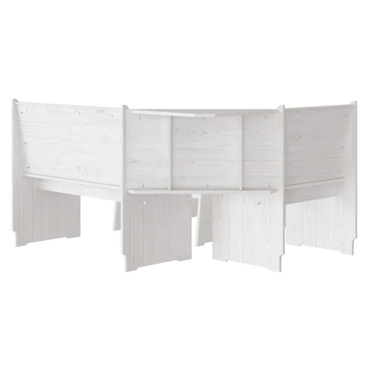 VIDAXL Ensemble a manger REINE 3 pcs blanc bois de pin massif