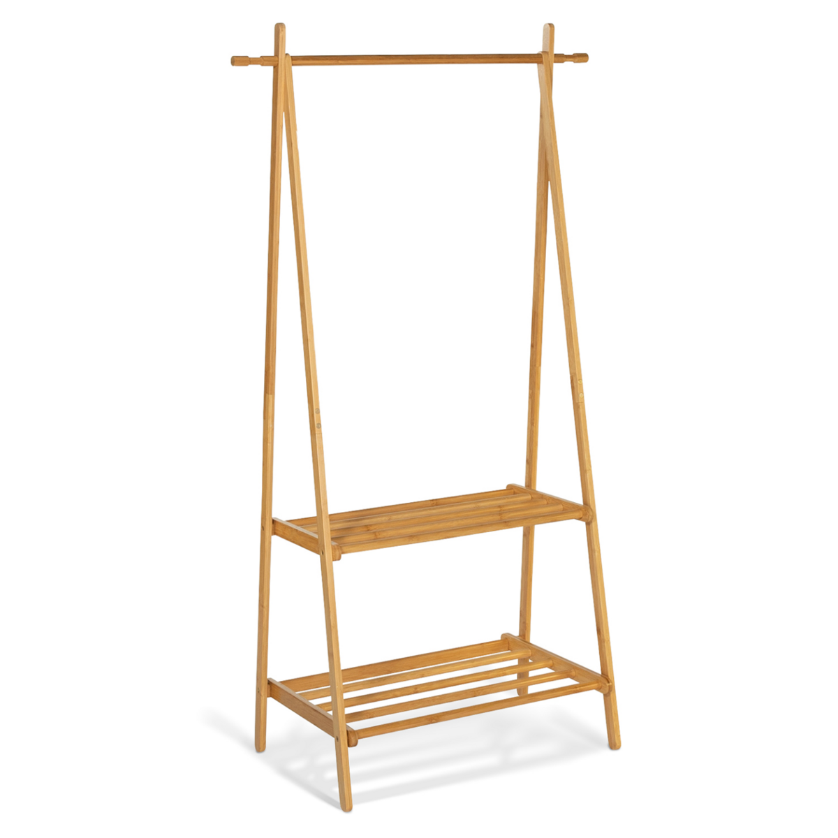 ID MARKET Portant d'entrée bambou RITA 2 étagères