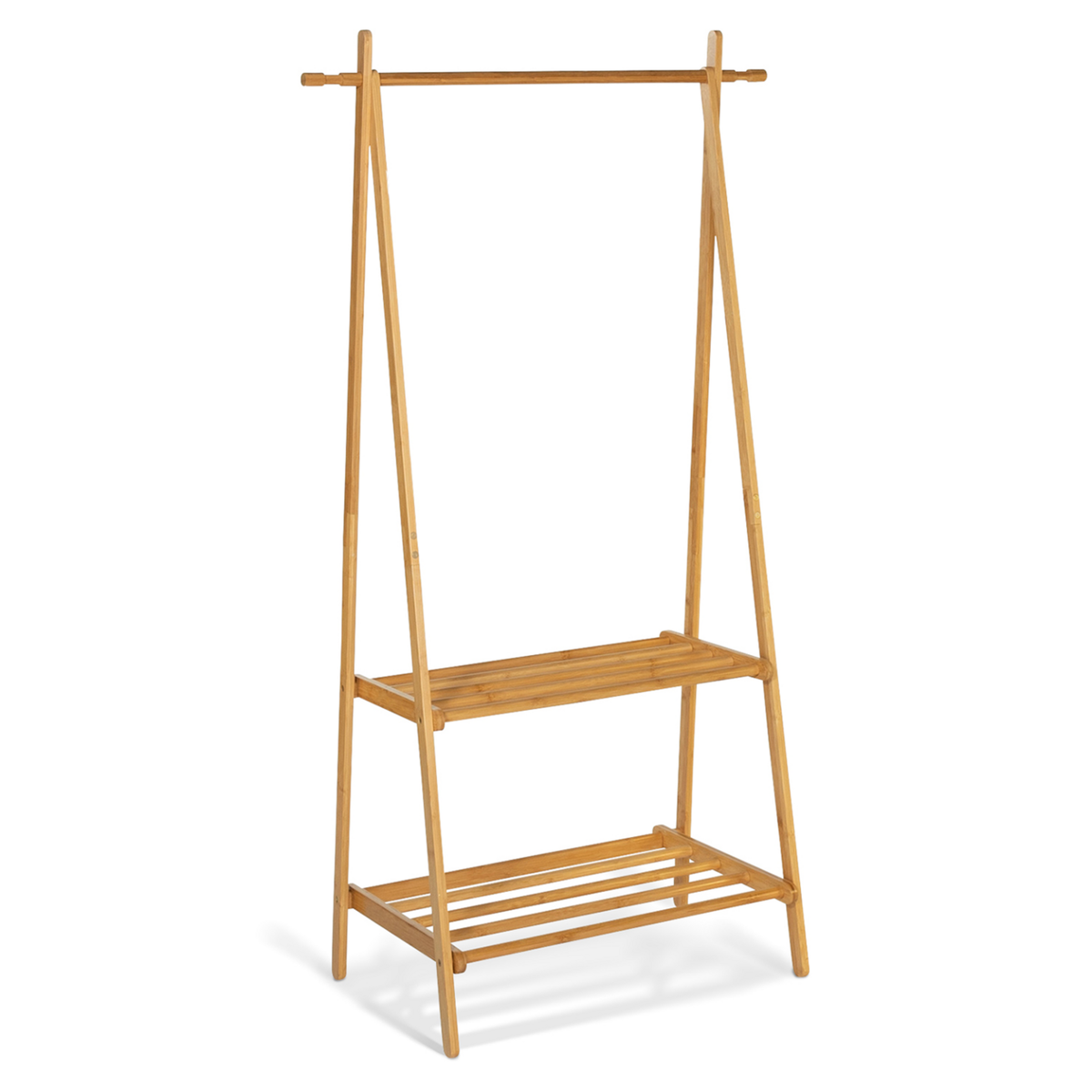ID MARKET Portant d'entrée bambou RITA 2 étagères