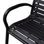 Voir la diapositive 3 : VIDAXL Banc de jardin 125 cm acier et WPC noir