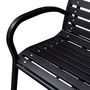Voir la diapositive 3 : VIDAXL Banc de jardin 125 cm acier et WPC noir