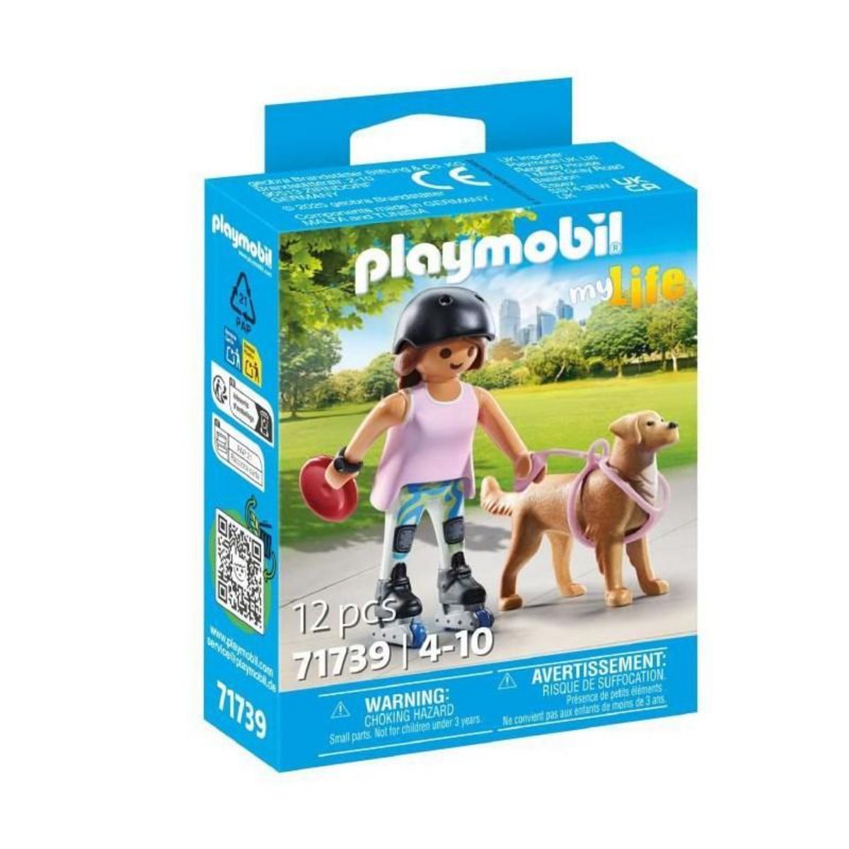 PLAYMOBIL PLAYMOBIL 71739 Jeune fille rolleuse avec Retriever
