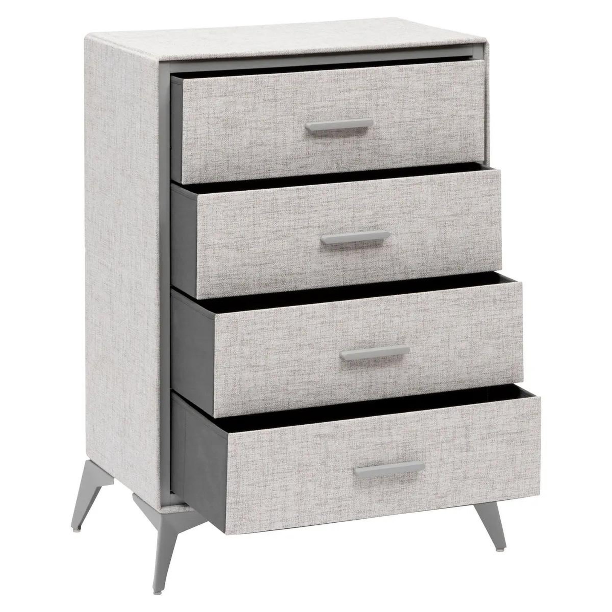 Voir la diapositive 2 : FIVE Commode 5 tiroirs paniers  granite  90cm gris