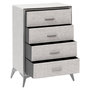 Voir la diapositive 2 : FIVE Commode 5 Tiroirs Paniers  Granite  90cm Gris