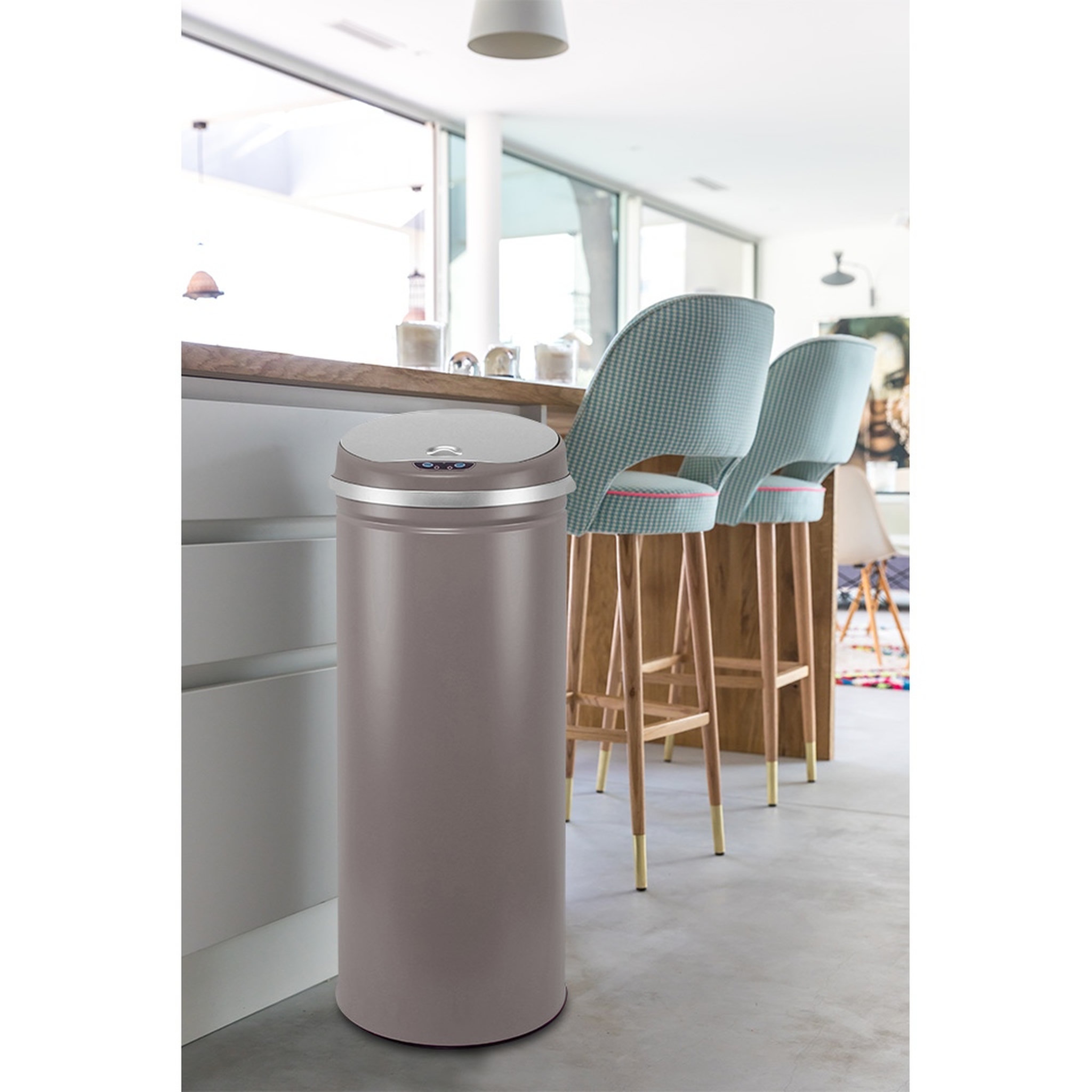 Voir la diapositive 2 : KITCHEN MOVE Poubelle automatique 42 L Taupe SOHO