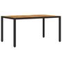 Voir la diapositive 2 : VIDAXL Table de jardin et dessus en bois d'acacia noir resine tressee