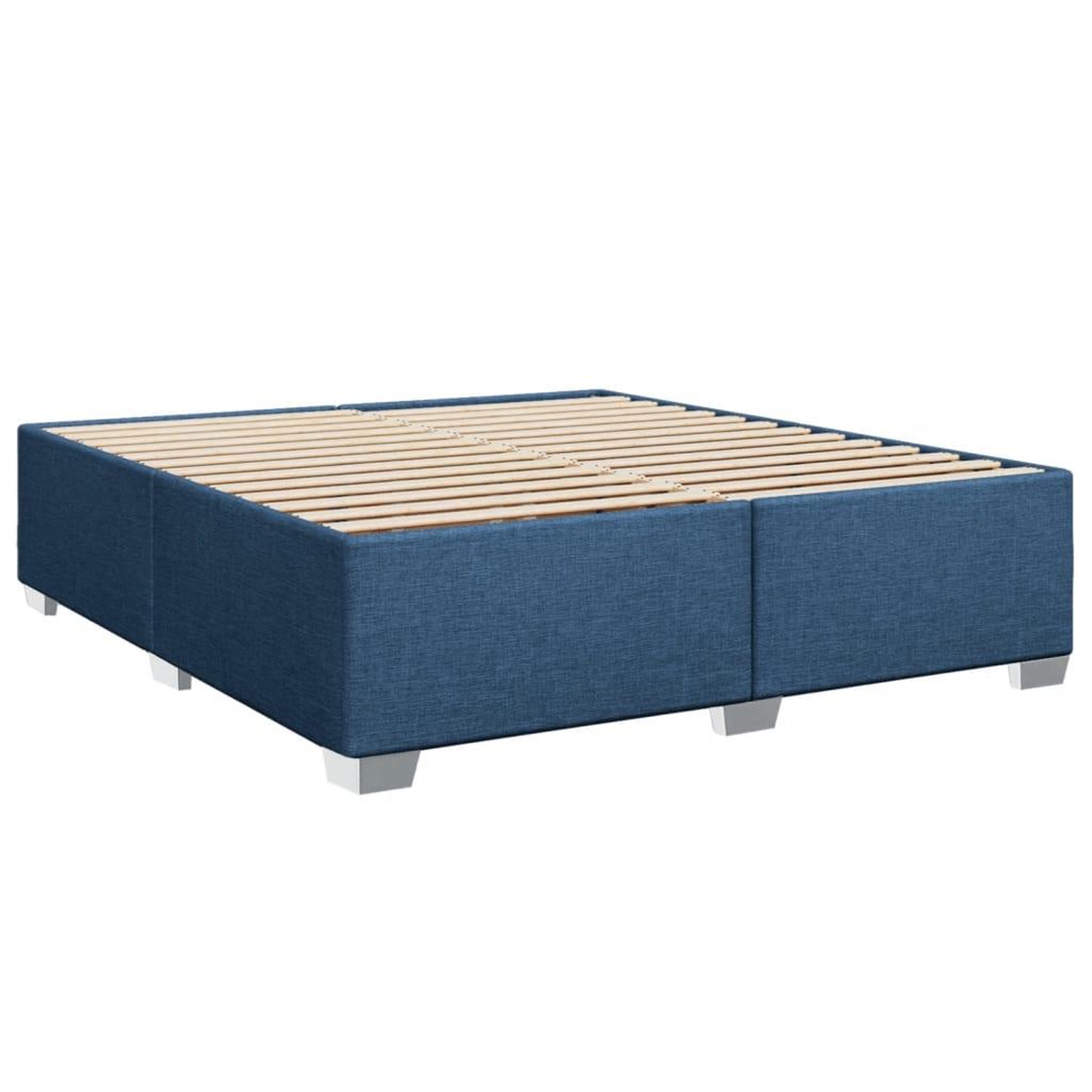 Voir la diapositive 3 : VIDAXL Cadre de lit sans matelas bleu 200x200 cm tissu