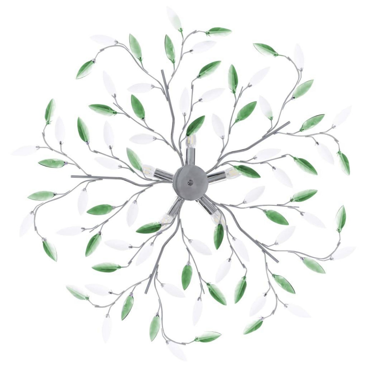 VIDAXL Plafonnier a bras en cristal acrylique 5 ampoules E14 Vert