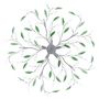 Voir la diapositive 3 : VIDAXL Plafonnier a bras en cristal acrylique 5 ampoules E14 Vert