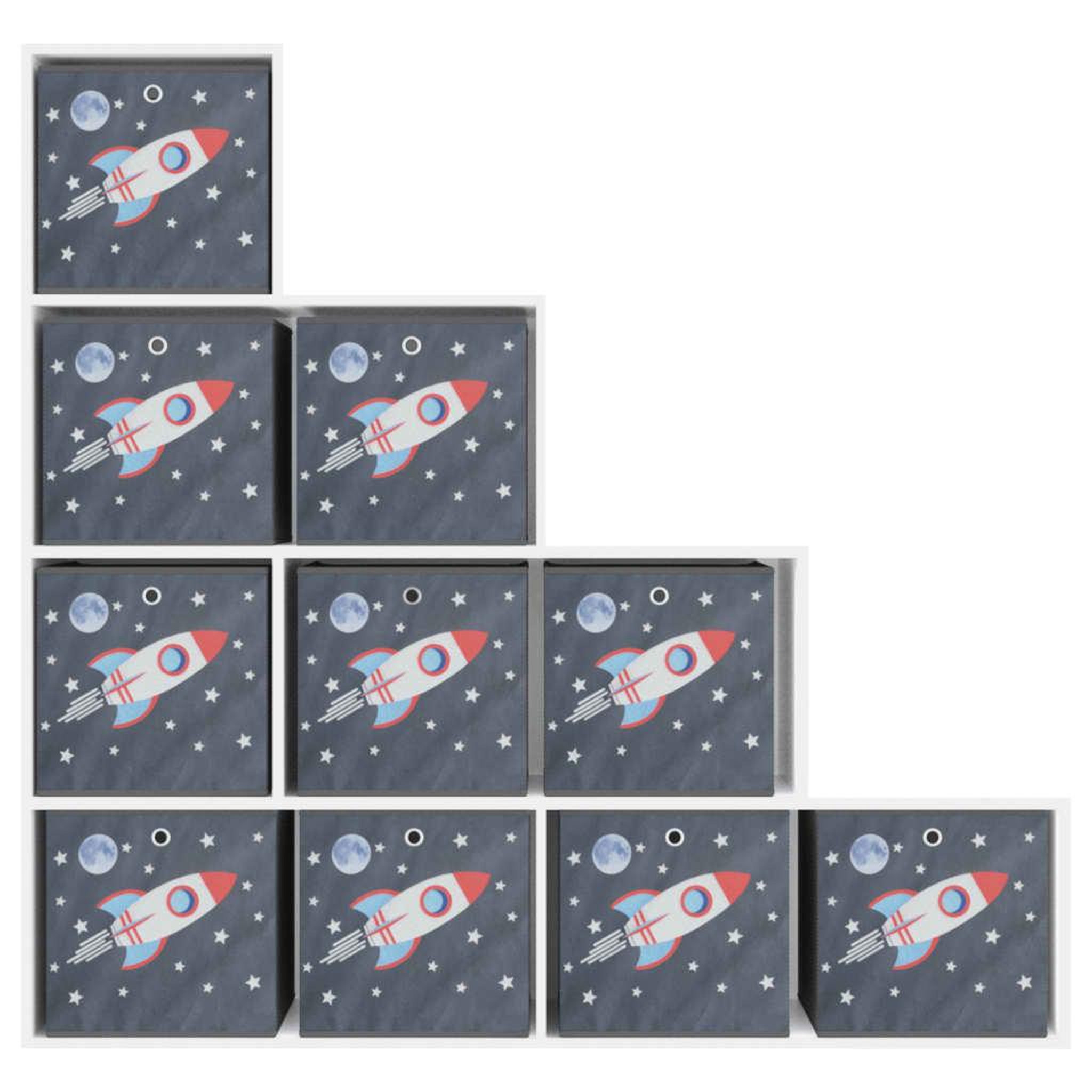 Voir la diapositive 5 : VIDAXL Boîtes de rangement pliables 10 pcs 32x32x32 cm tissu intisse