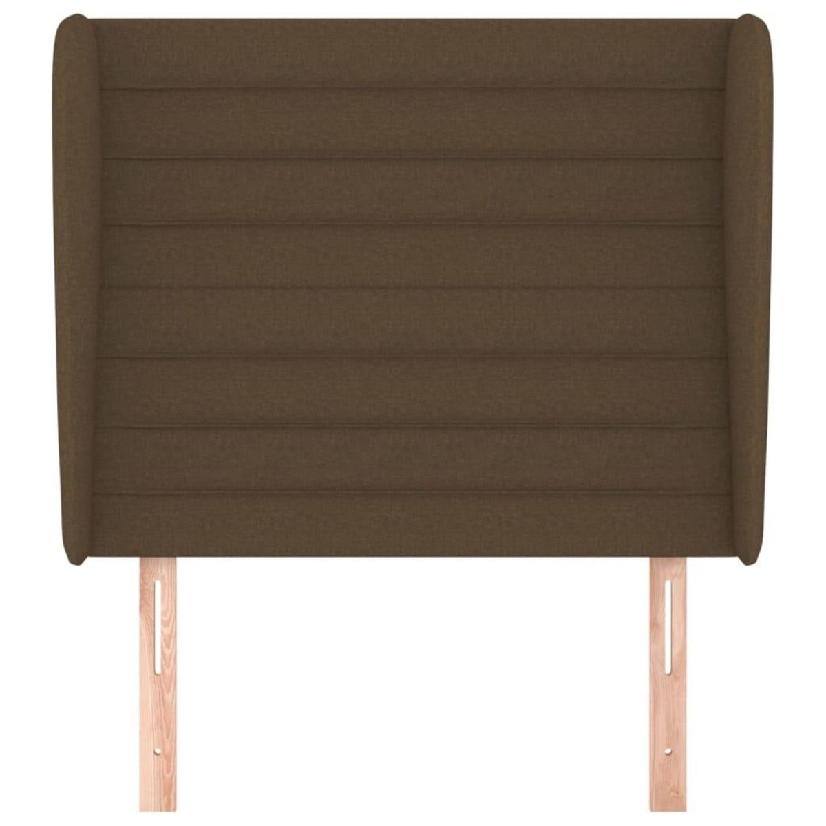 VIDAXL Tete de lit avec oreilles Marron fonce 103x23x118/128 cm Tissu