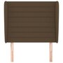 Voir la diapositive 3 : VIDAXL Tete de lit avec oreilles Marron fonce 103x23x118/128 cm Tissu