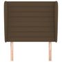 Voir la diapositive 3 : VIDAXL Tete de lit avec oreilles Marron fonce 103x23x118/128 cm Tissu