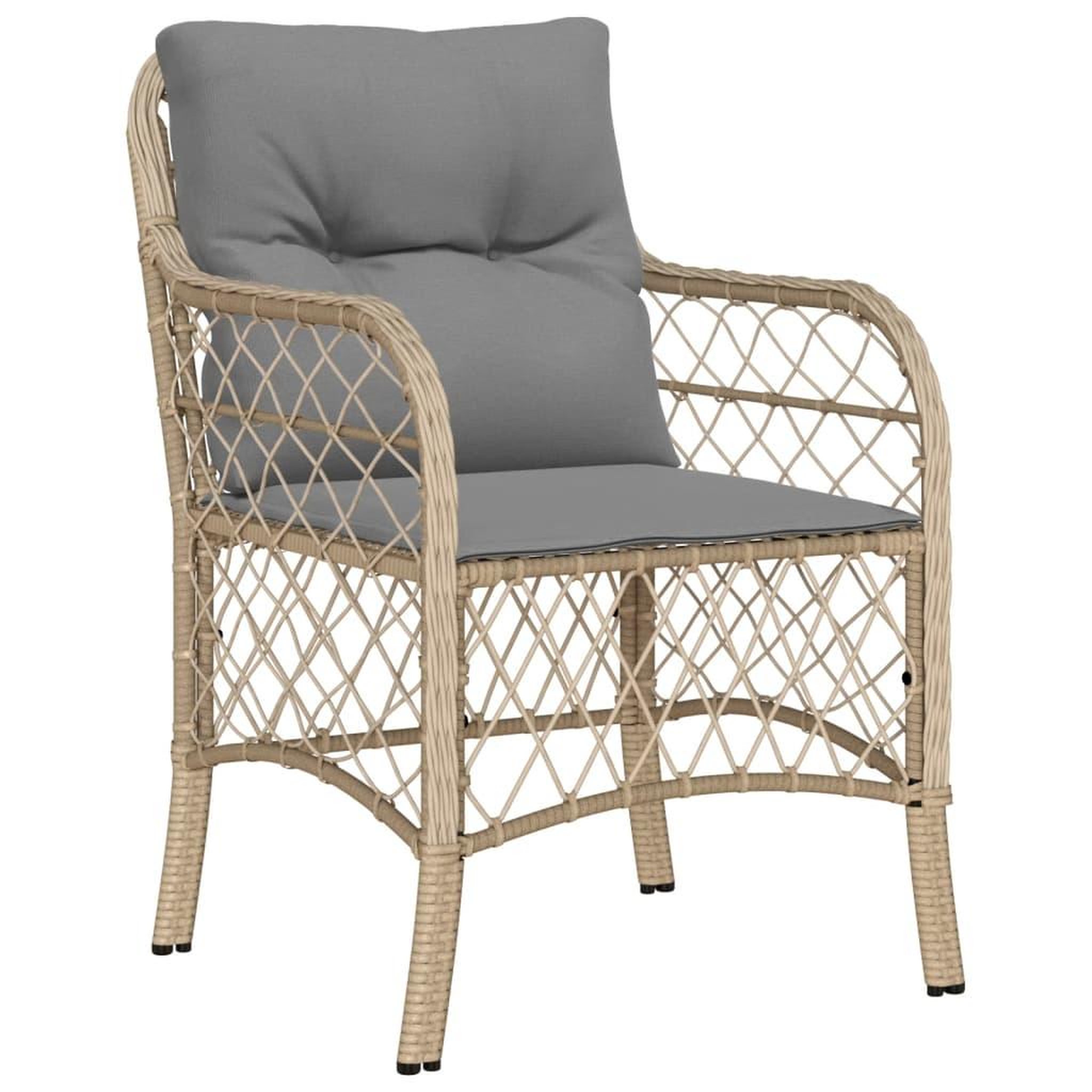 Voir la diapositive 3 : VIDAXL Ensemble a manger de jardin et coussins 9 pcs melange beige