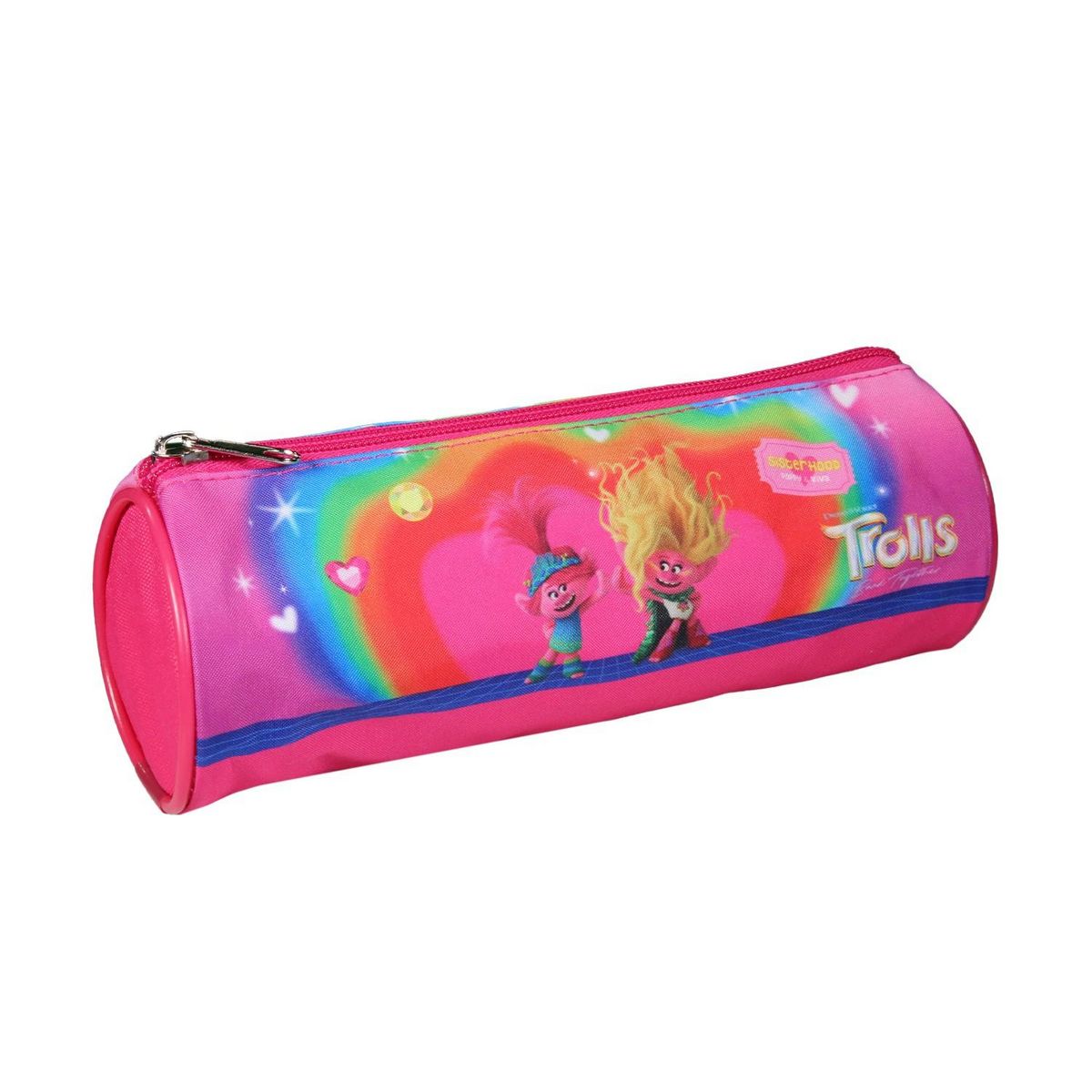 Bagtrotter Trousse scolaire ronde Les Trolls Rose