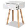 Voir la diapositive 5 : VIDAXL Table de chevet 2 pcs Bois de pin massif 40 x 30 x 61 cm Blanc