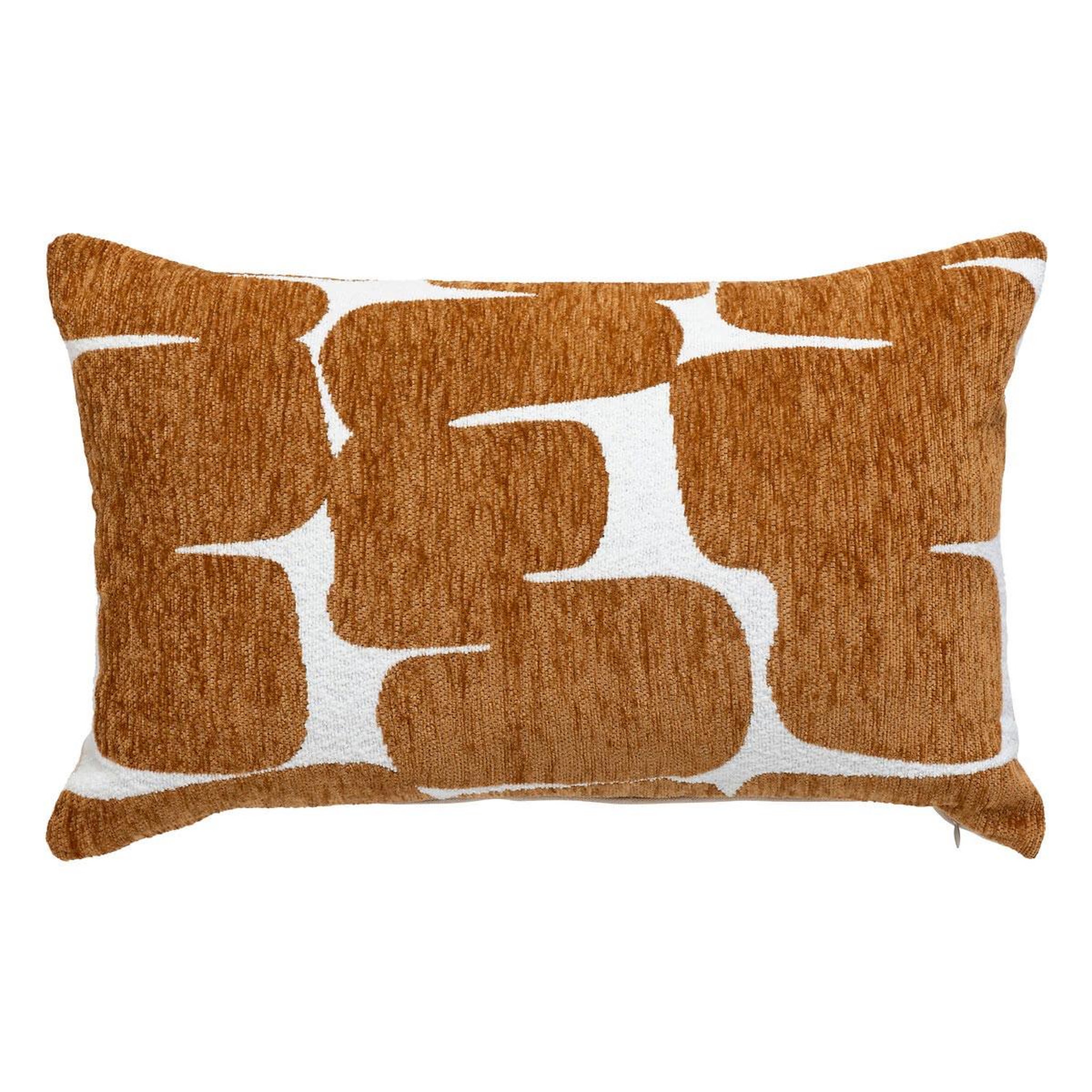 ATMOSPHERA Housse de coussin chenille  jeni  30x50cm caramel