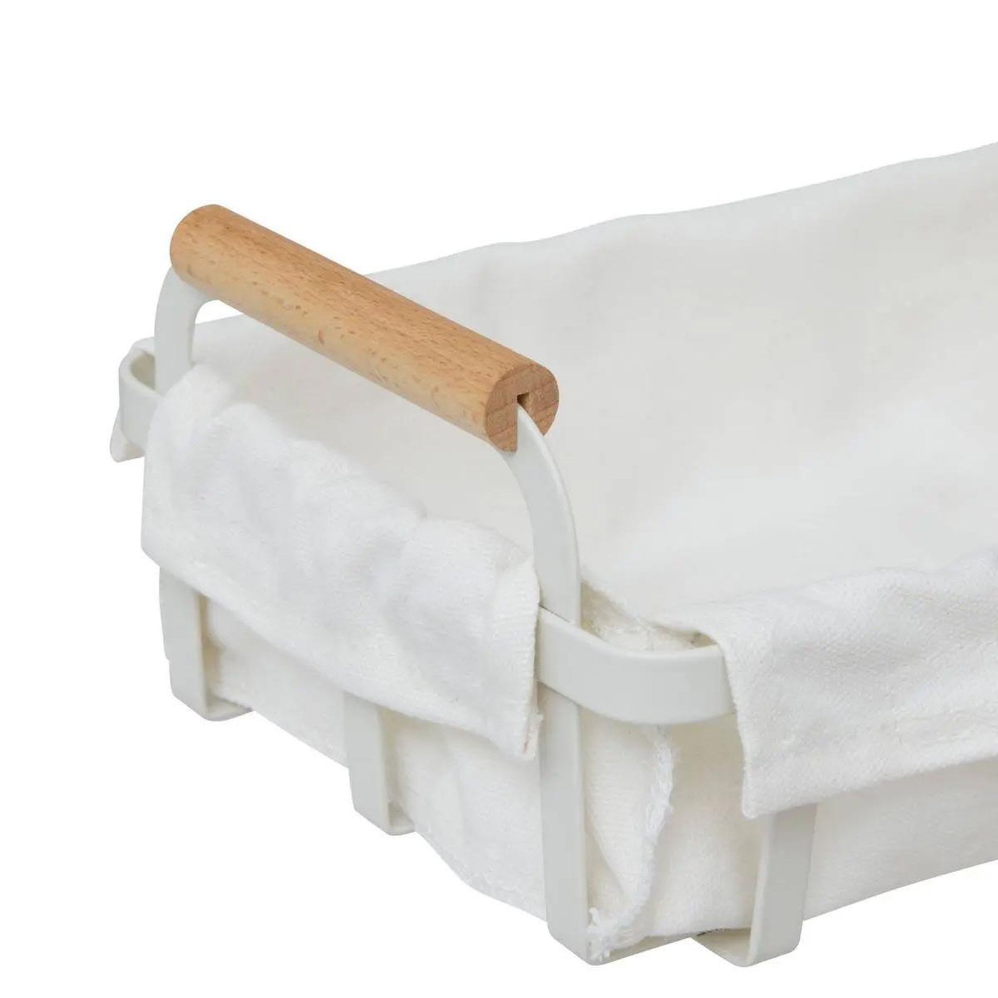 Voir la diapositive 3 : FIVE Corbeille à pain en métal  balm  27cm blanc