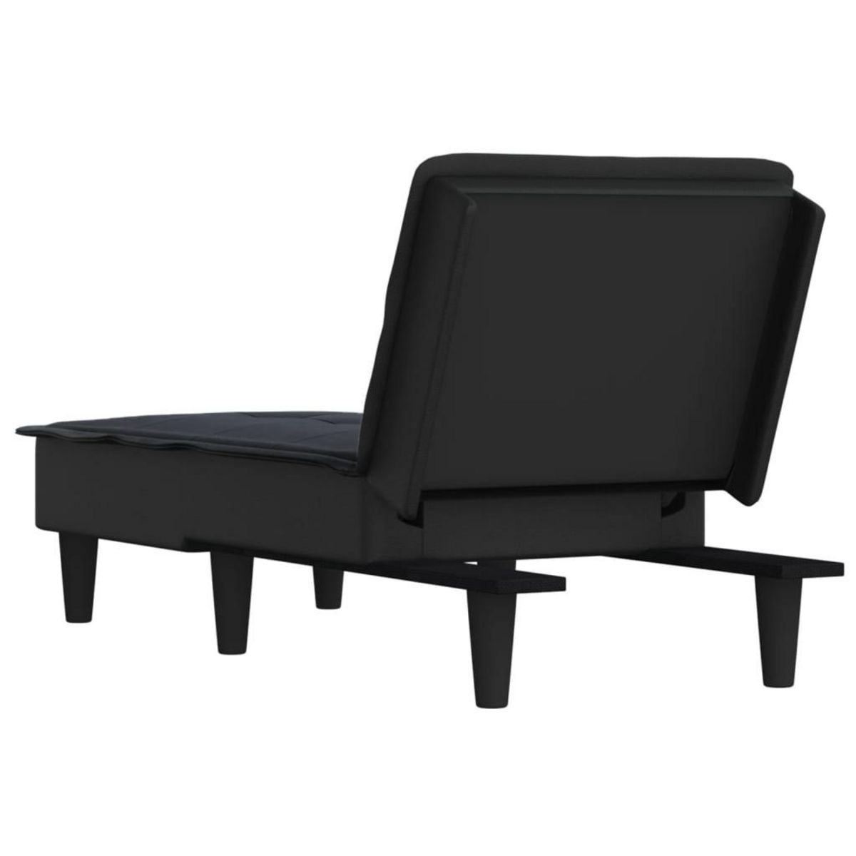 VIDAXL Chaise longue noir tissu