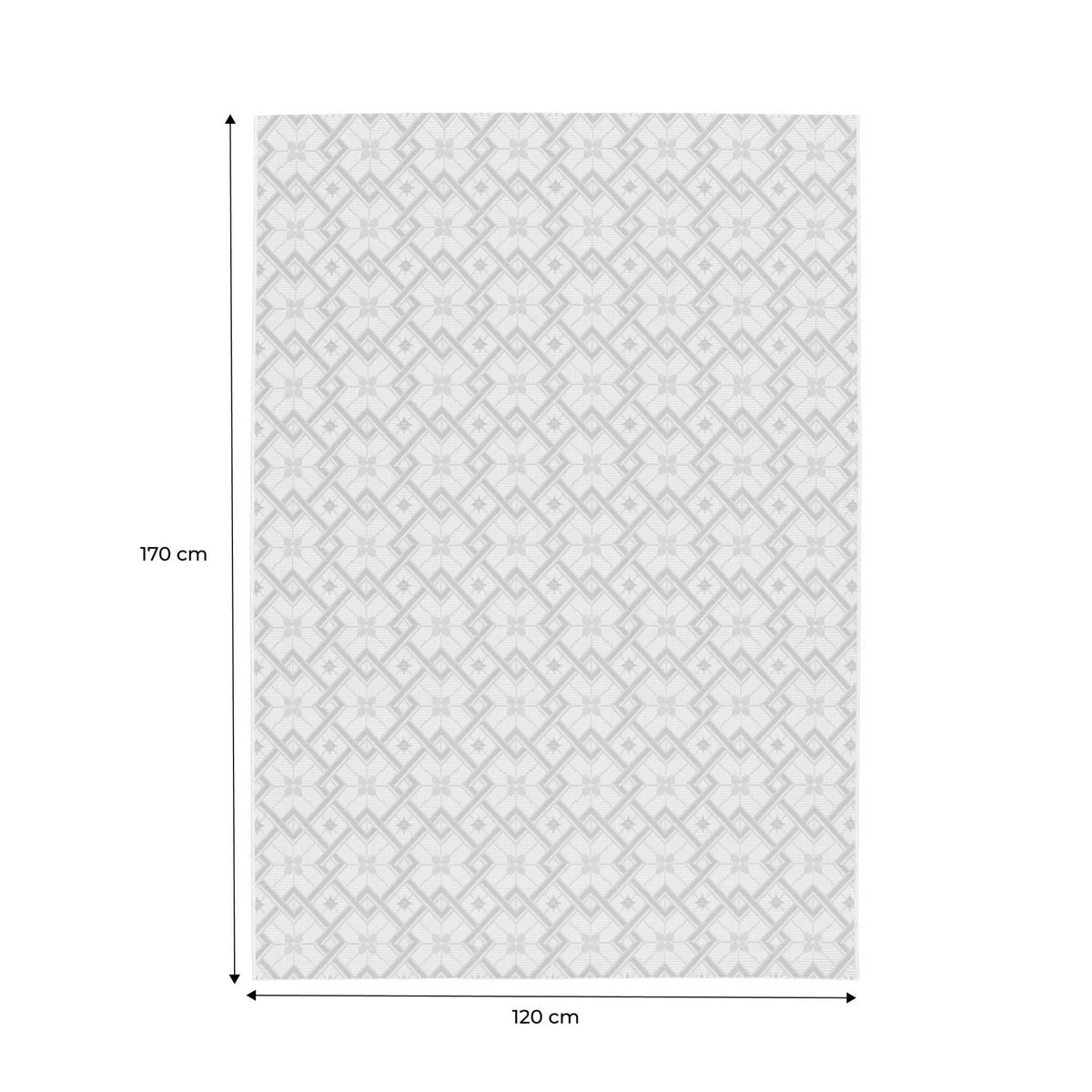 SWEEEK Tapis intérieur/extérieur vintage crème beige vert Angie