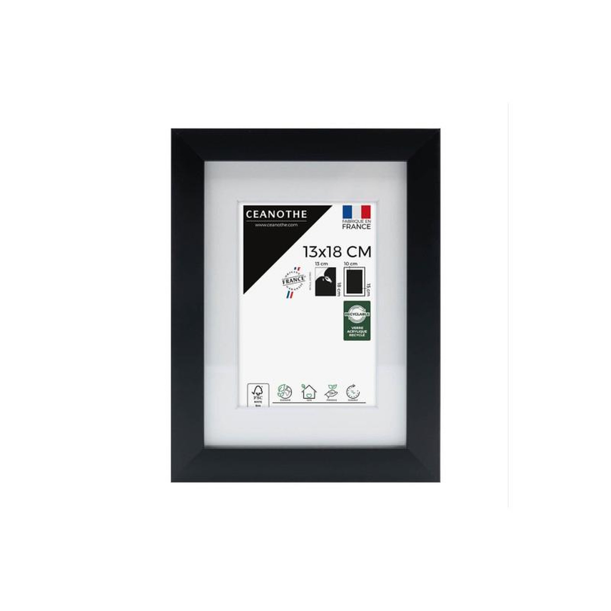 CEANOTHE Cadre Ceanothe CADRE 13X18 OUV 10X15 MILAN NOIR