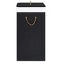 Voir la diapositive 5 : VIDAXL Panier a linge avec une seule section bambou noir 83 L