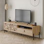 Voir la diapositive 3 : Habitat et Jardin Meuble TV en bois  Dionysos  - 170 x 45 x 48 cm - Beige