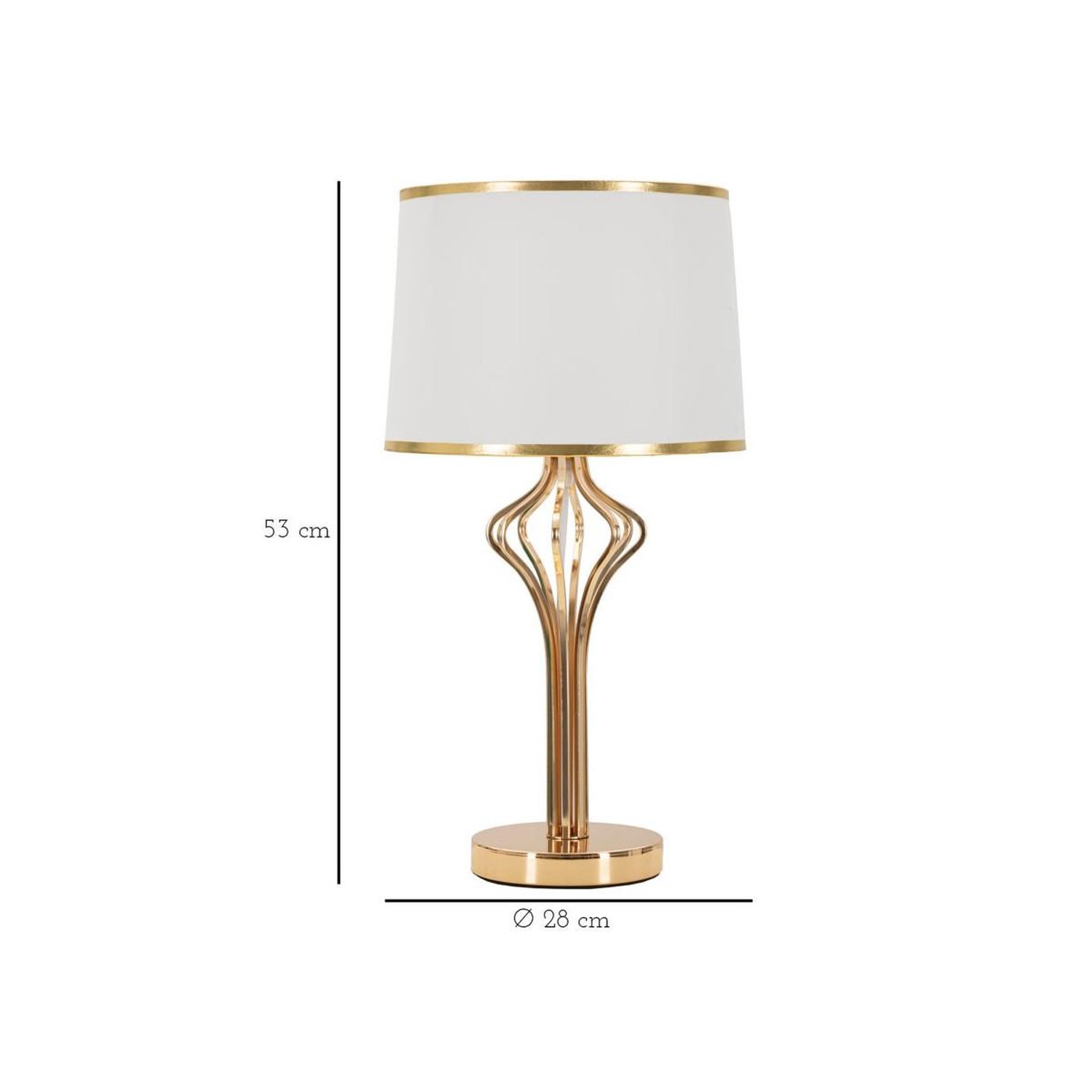 Voir la diapositive 6 : Paris Prix Lampe à poser design en métal  slimmy  53cm or