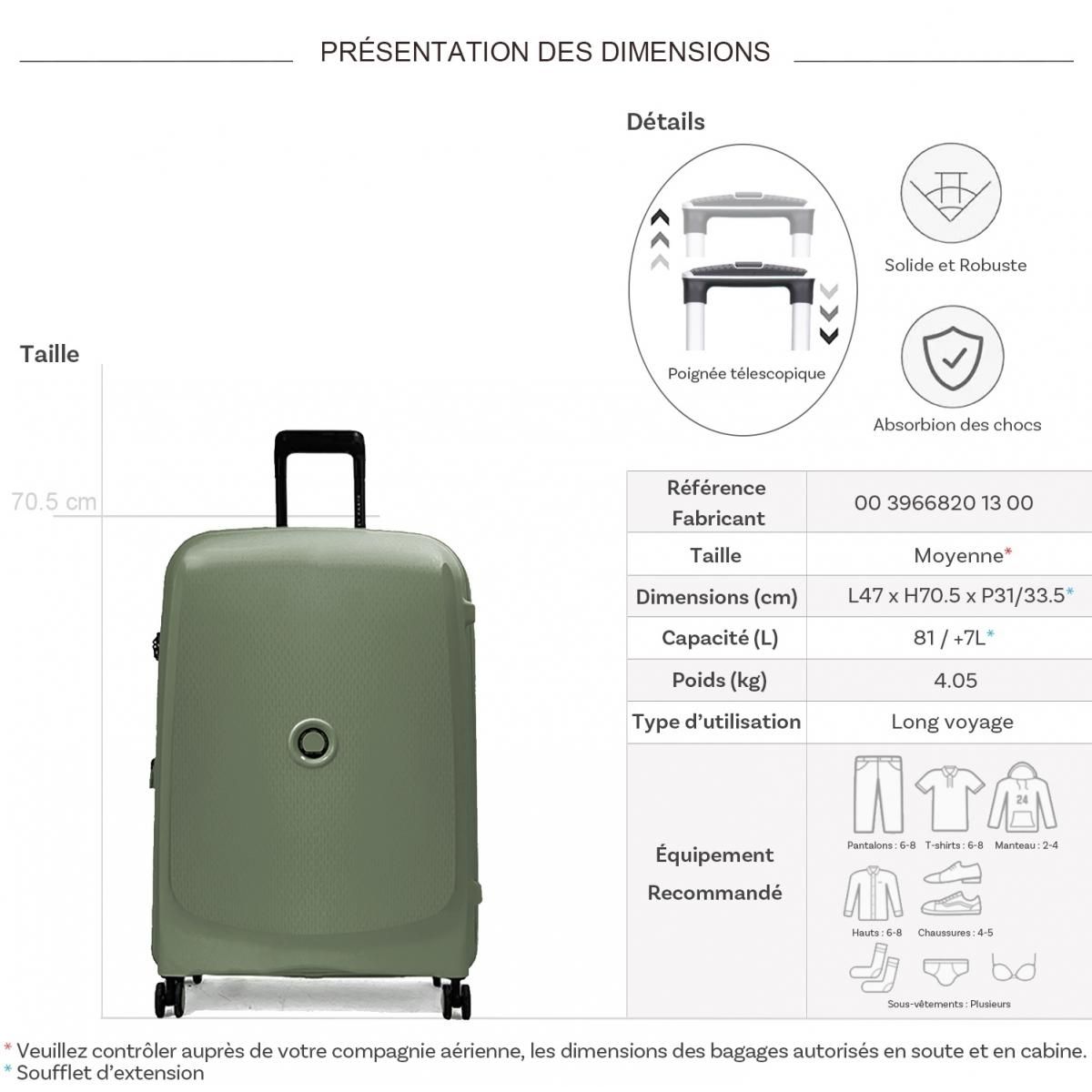 Delsey Valise rigide Beaumont TSA Polypropylène 70.5cm